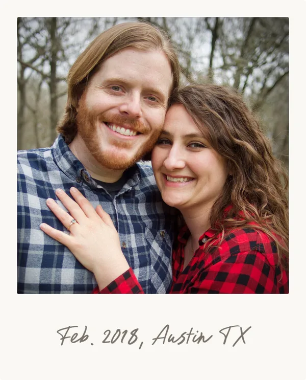 Chris and his partner at their engagement