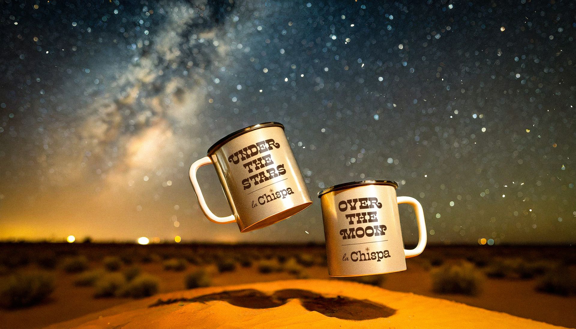 La Chispa branded coffee mugs