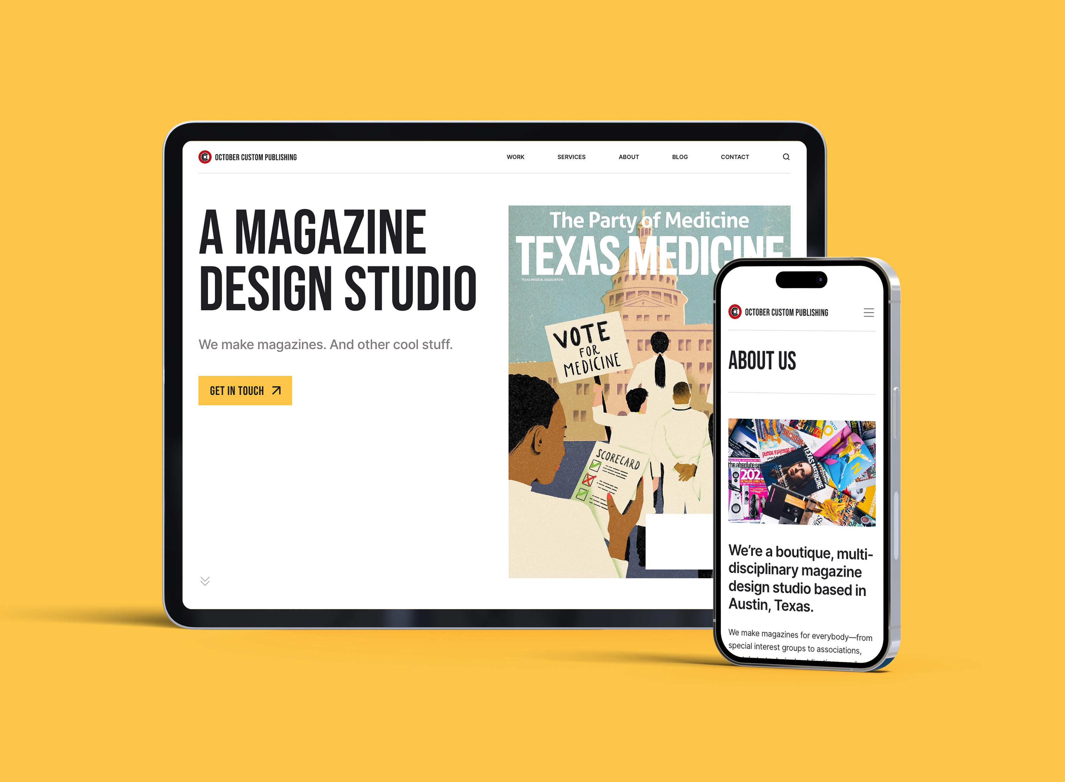 October Custom Publishing brand identity