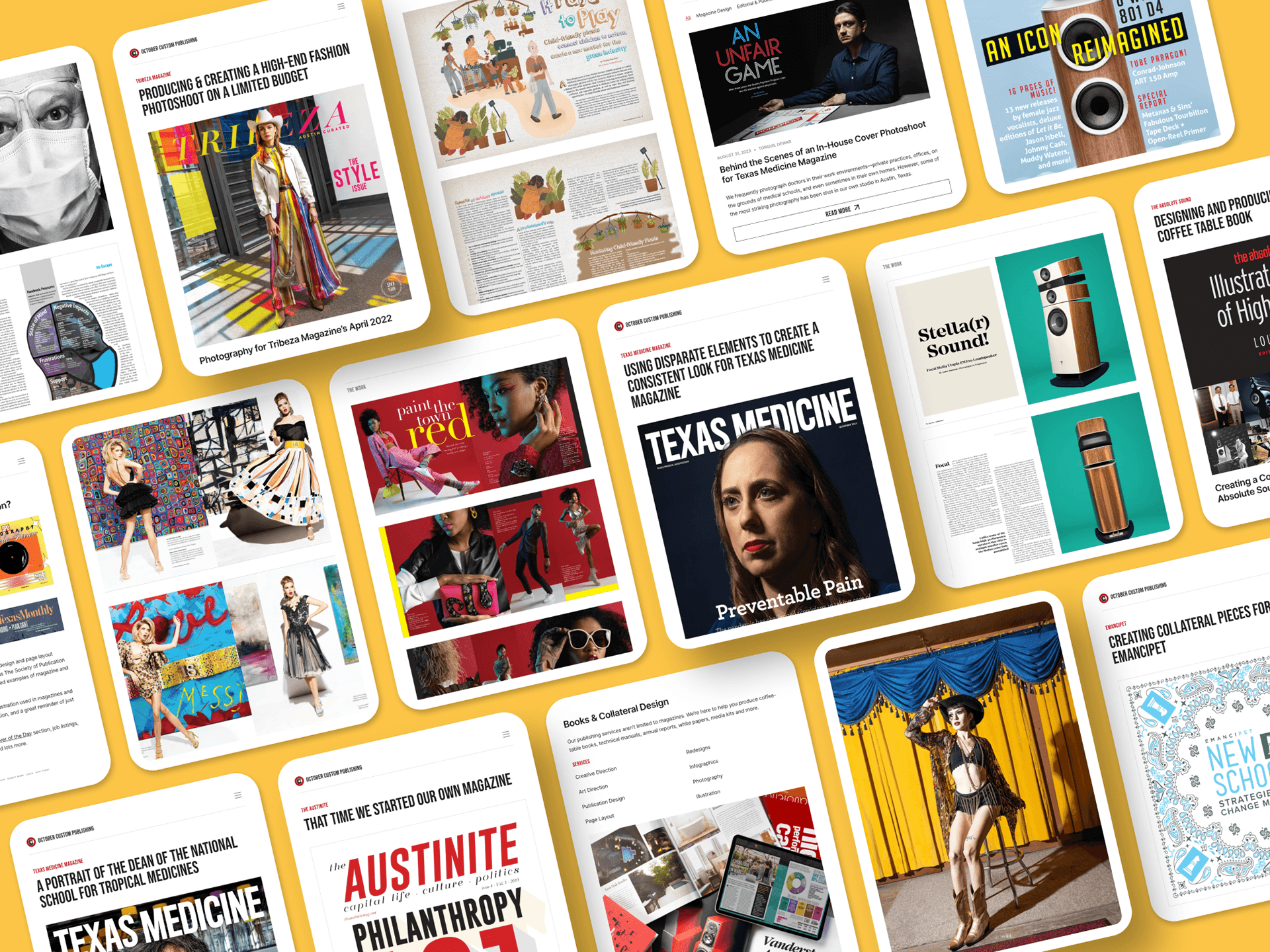 October Custom Publishing website
