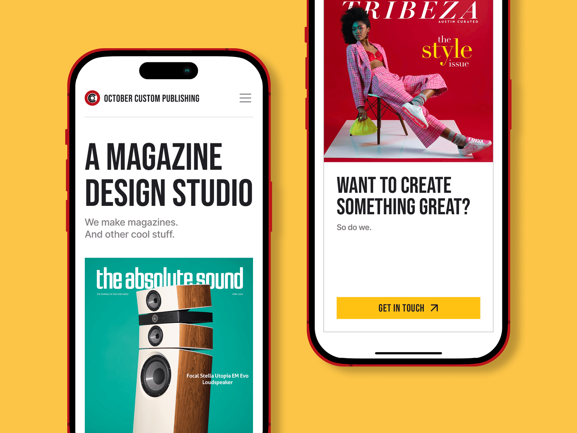 October Custom Publishing typography system