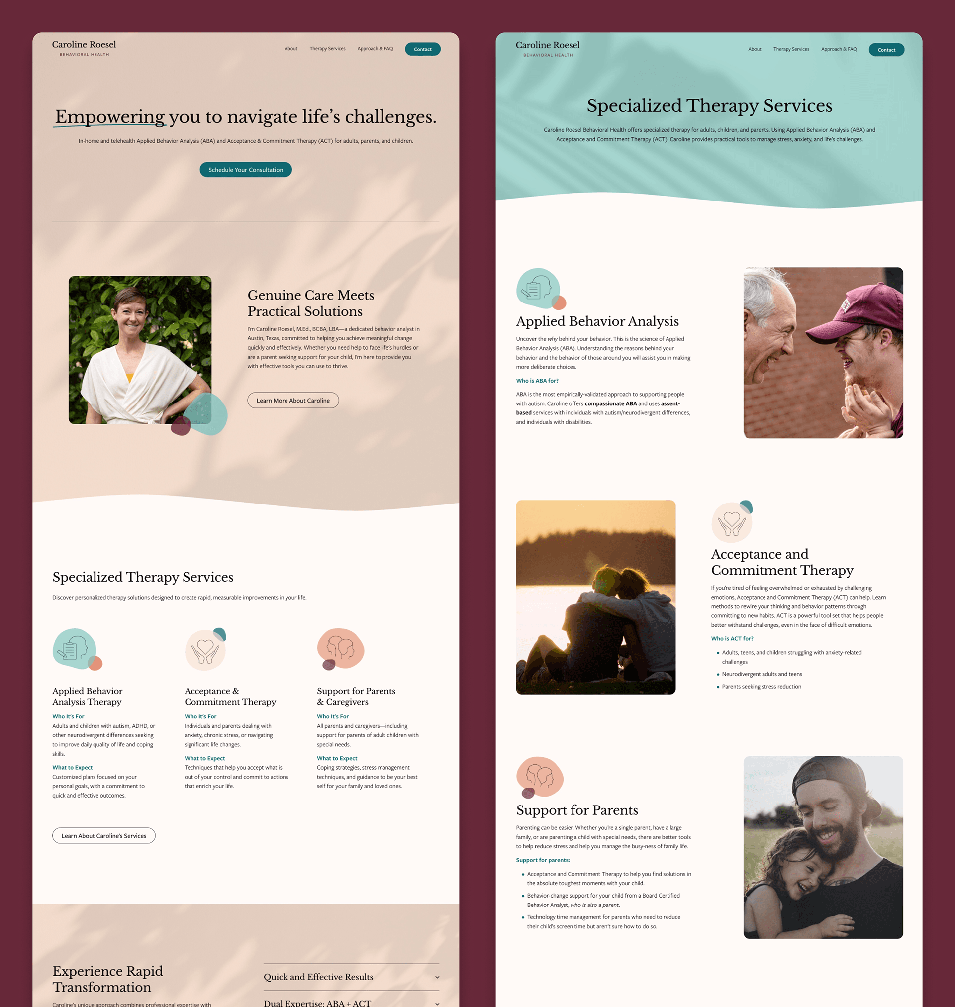 Caroline Roesel Behavioral Health website